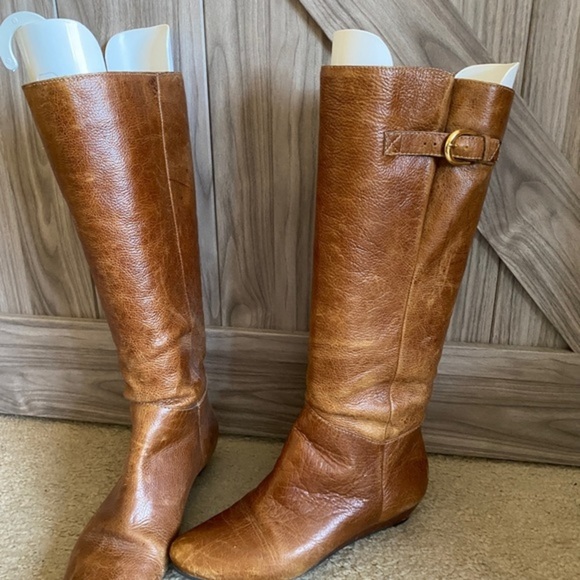 Steven by Steve Madden cognac leather riding boots - Picture 2 of 10